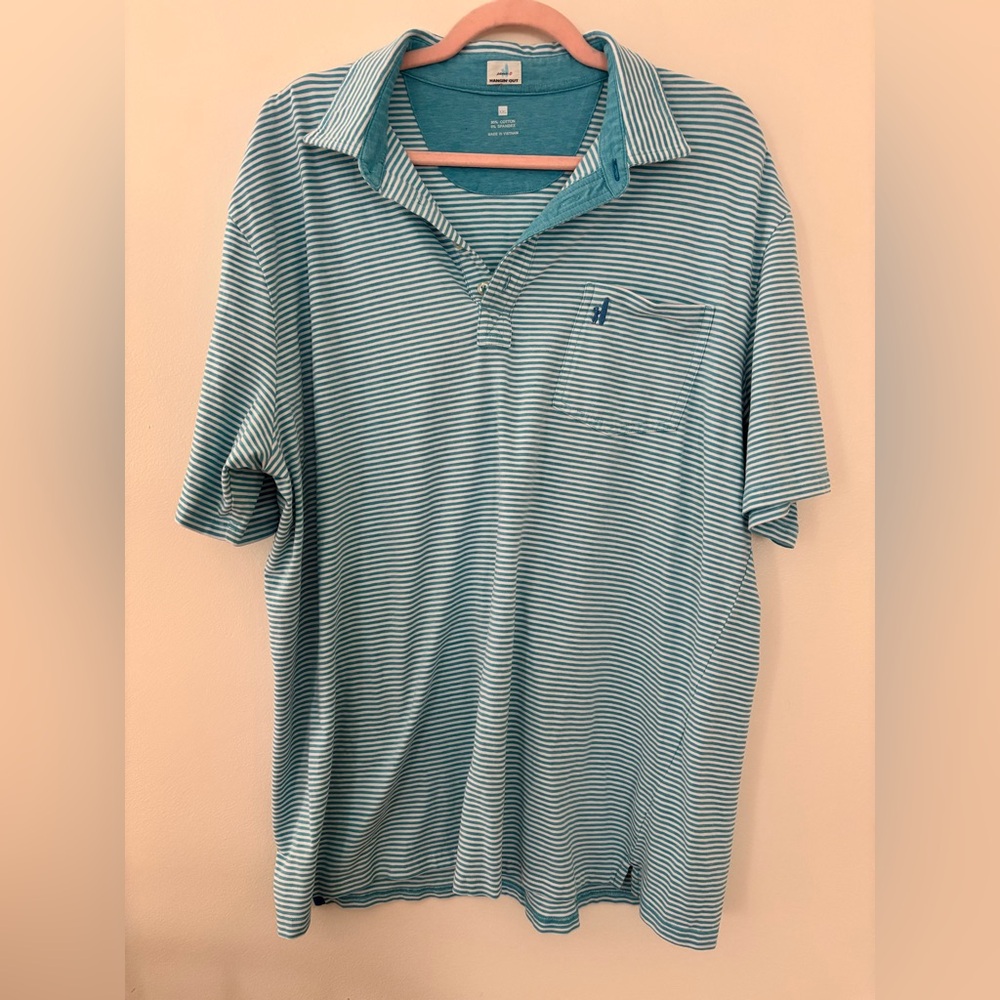 ~~Dante Johnie-O Hangin Out Polo Pocket Short Sleeve XXL Yacht Blue Cotton~~
